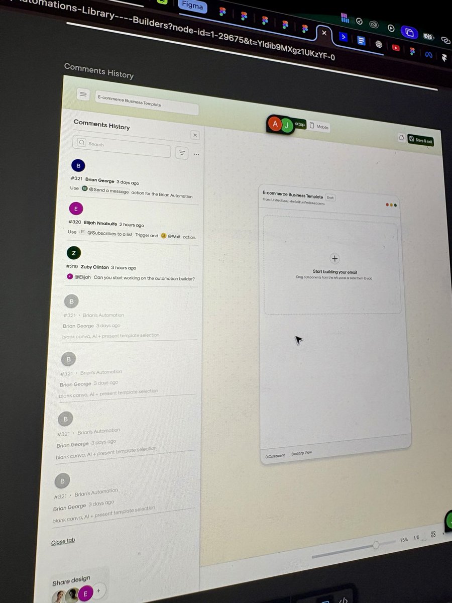 ellythedesigner's tweet image. So I designed an email builder from scratch 😎