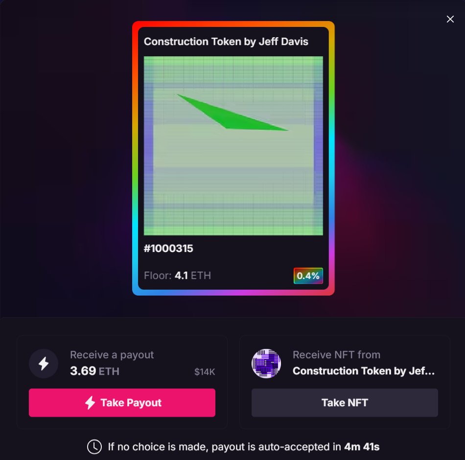 Testing out the new Packs on <a href="/MagicEden/">Magic Eden 🪄</a> and spun 0.3 ETH -&gt; 4.1 ETH! 
Can try your luck here: magiceden.io/packs