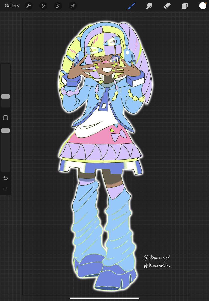 oktorisuyet's tweet image. lil collab moment w @/kamabokobun !! we both designed some characters together it was super fun and quick!

idk her name but shes a steel specialist