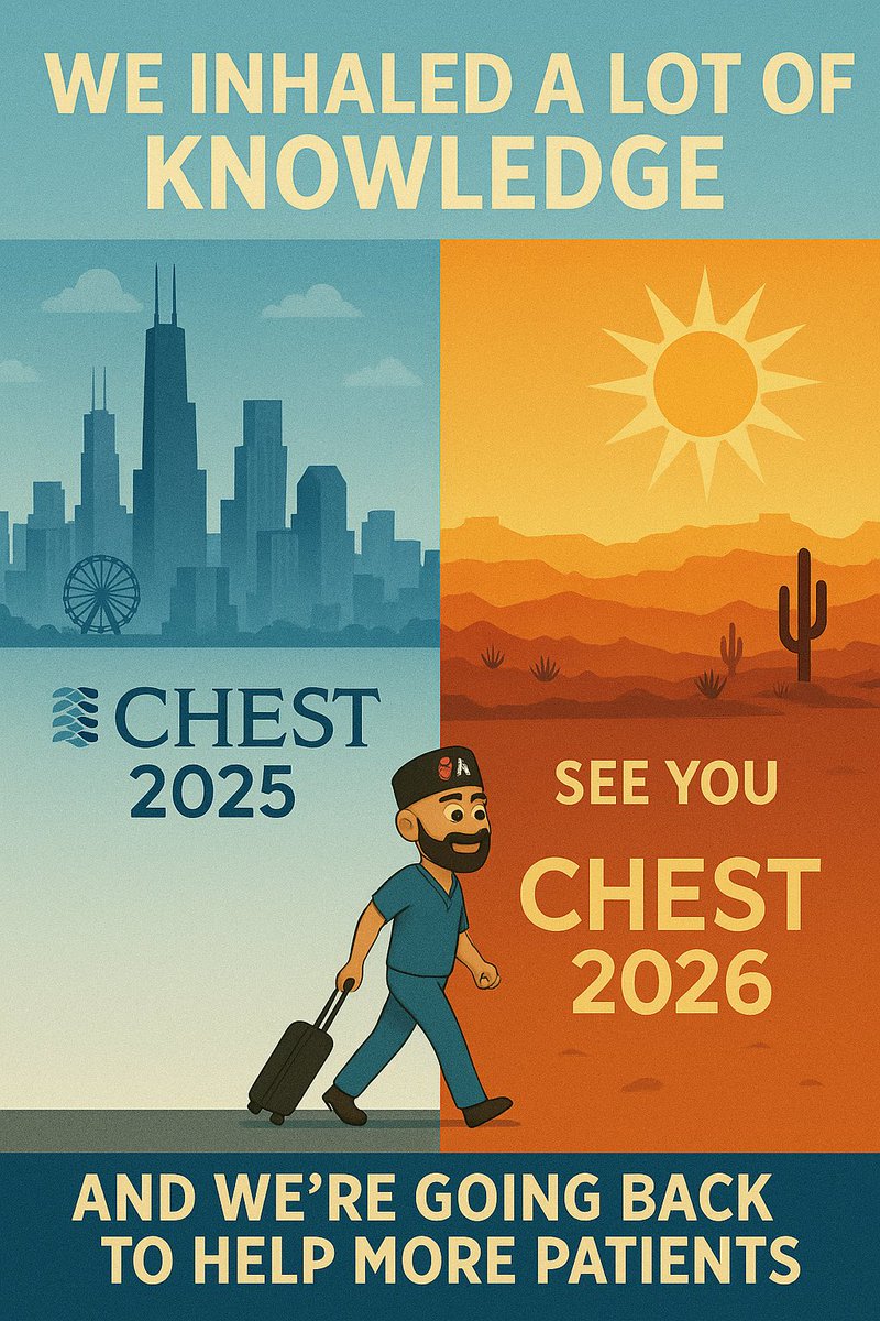 Grateful for the insights, connections, and innovation shared at #CHEST2025. Now, let’s bring that knowledge home — and see you next year in Phoenix for #CHEST2026!

#CHESTSoMe