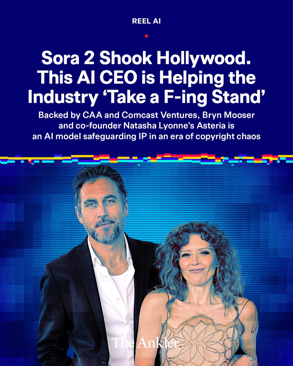 TheAnkler's tweet image. .@ebarmack talks with Bryn Mooser, the founder behind @Asteria, an AI company that’s training models only on licensed, legally defensible material. The goal: safeguard IP and give studios AI tools that respect creativity rather than replace it theankler.com/p/sora-2-shook…