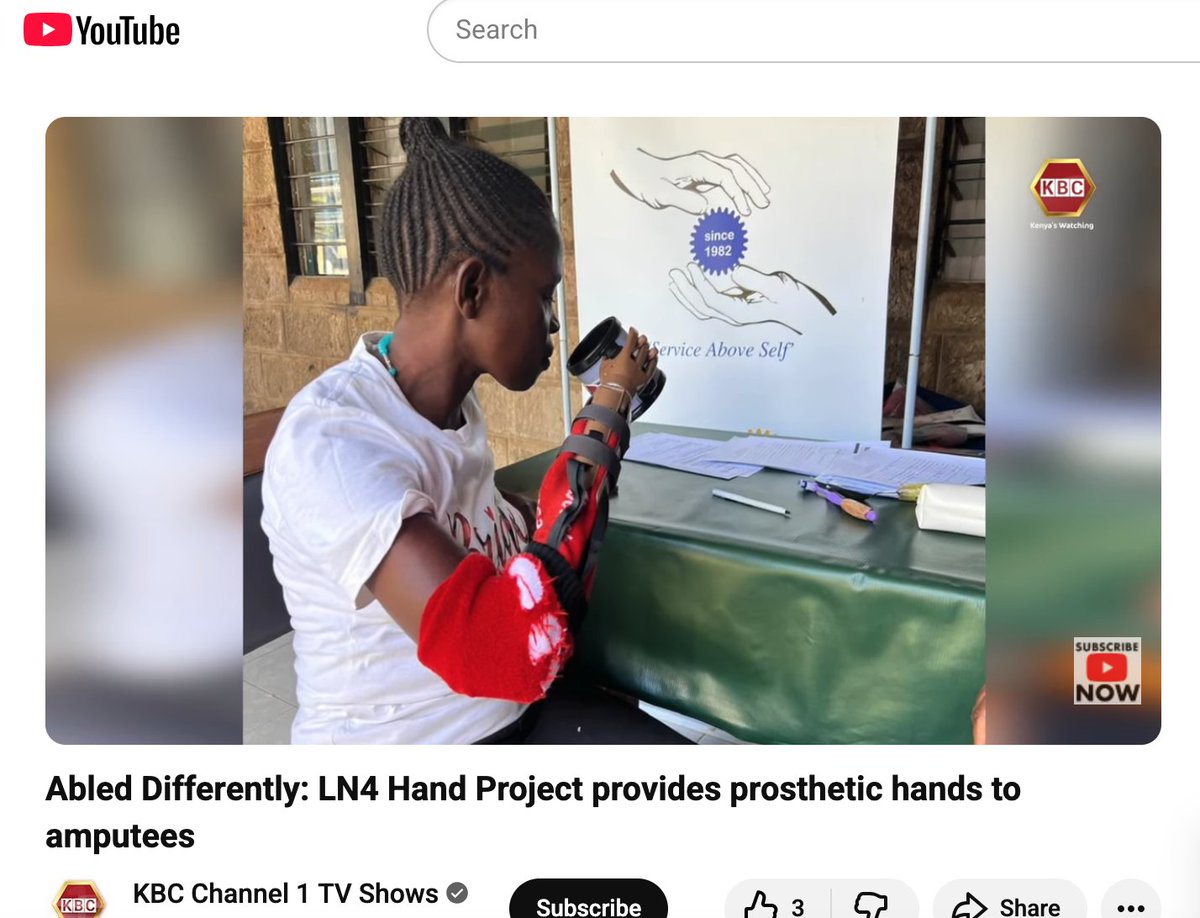 LN4HandProject's tweet image. Joyful ✨ LN4 hand recipients✨ sharing on the Nairobi News about their free prosthetic hand! Thank you for getting the word out, so others in need can get one too!

youtube.com/watch?v=oo-YR1…