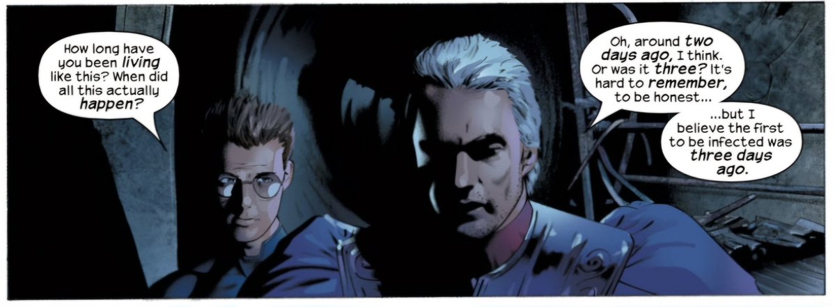 Se me habia olvidado que en Marvel Zombies en los comics el mundo se acaba en 3 dias de los cabrones que estan los super zombificados y ya despues de esos 3 dias al Reed Zombie se le ocurrio ya infectar otros universos