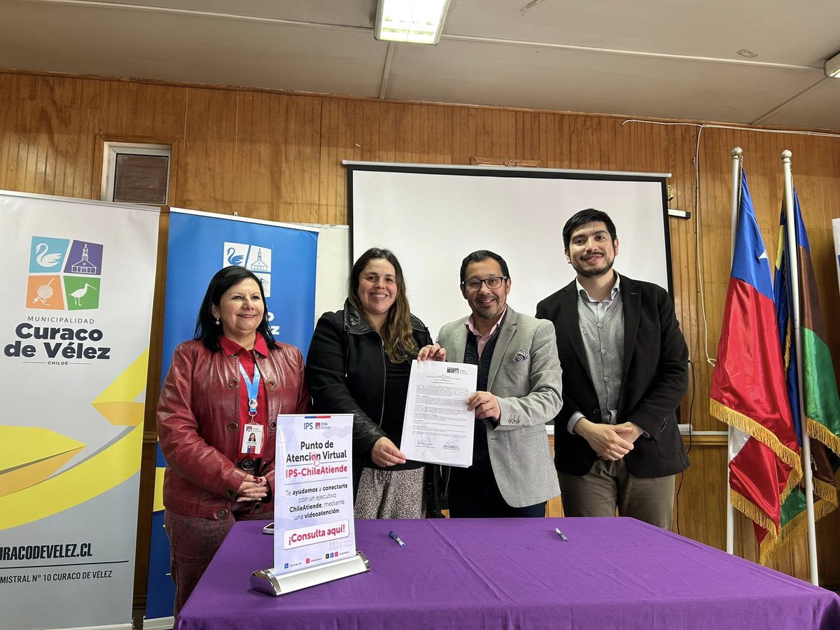 📍Curaco de Vélez ya tiene su Centro de Atención Virtual del IPS ChileAtiende 🙌

Vecinas y vecinos podrán hacer sus trámites sin viajar hasta Castro, conectándose por videollamada con ejecutivos del IPS 💻

La inauguración fue encabezada por Lenia Pizarro y autoridades locales.