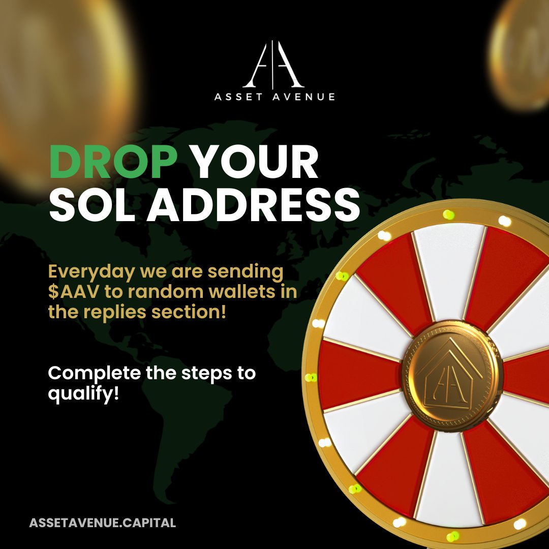 asset_avenue's tweet photo. 🎉 It’s Airdrop Time, Get FREE $AAV

To claim:
👉 Reply with your SOL address
👉 Like, Retweet, and Tag 3 friends
👉 Join our Telegram: https://t.co/QvQzNrafkX

⚡ Claim instantly: https://t.co/naaPb23qPz

💸 Weekly winners earn extra crypto

#solanaairdrop #cryptoairdrop #giveaway