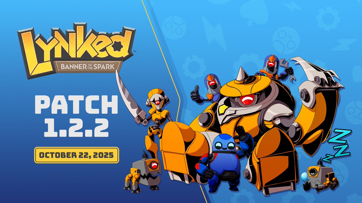 playlynked's tweet photo. Patch 1.2.2 now available! 🔧✨

Hey everyone! The latest #Lynked quality-of-life patch is now live on all platforms—it fixes many of the issues players have reported since launch!

Thank you for your support and patience as we worked on this. Have a great rest of your week! https://t.co/IVs9bGPCqA