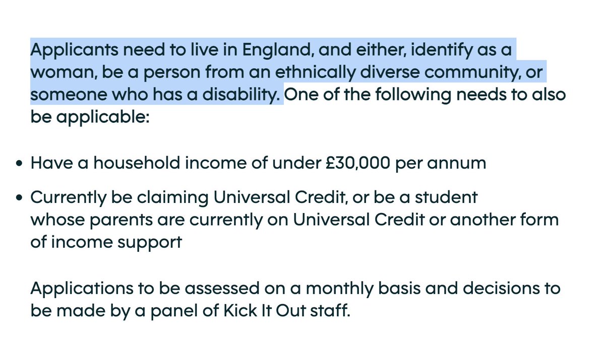 More anti-white racism. Guess who from now?

Kick it Out  - 'Football's leading anti-discrimination organisation.'

What total bollocks that is...

Funding FA/UEFA coaching courses. All can apply, apart from white men.

This scheme is offered alongside 'McDonald's Fun Football'