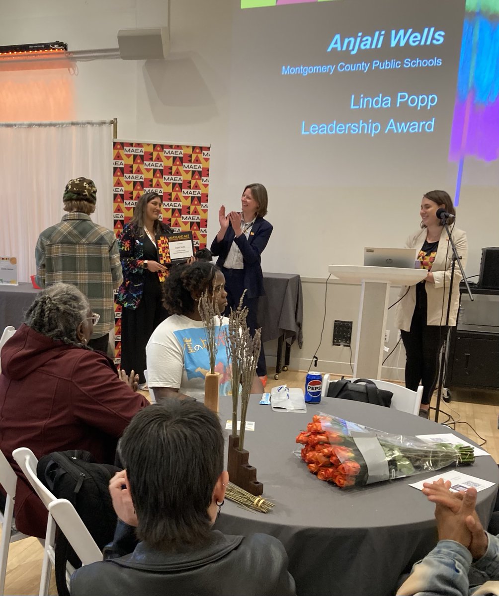 MCPS's tweet image. Several MCPS staff members were recognized at the recent Maryland Arts Education Association conference. 👀 Read to find out who: ow.ly/FmS350XgnFT