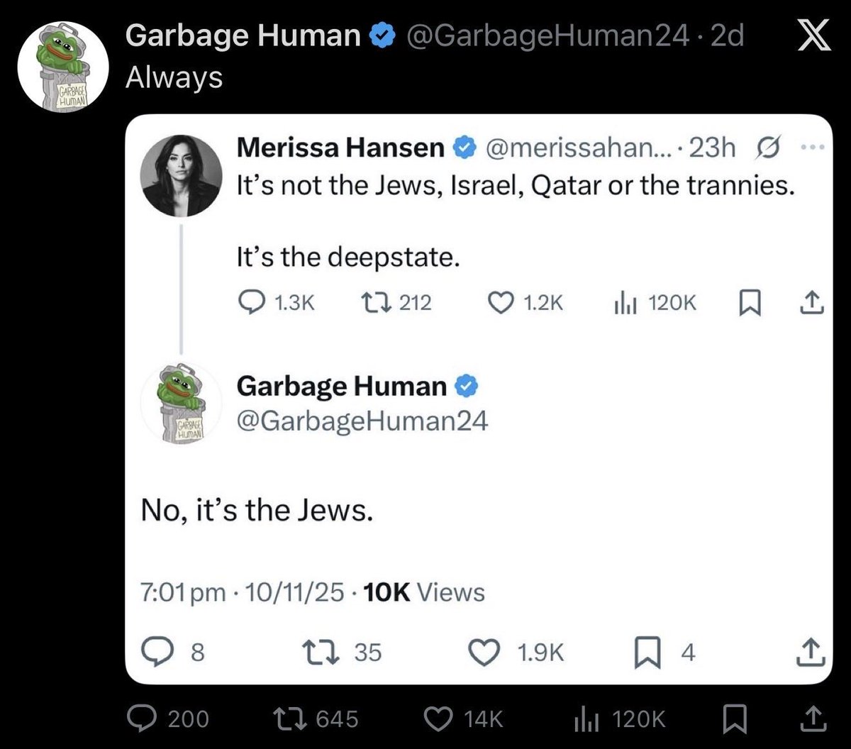 whstancil's tweet image. Compare the engagement. 

This is what Twitter is now, and it&apos;s pathetic that so many of our intellectuals, journalists, and politicians refuse to admit it.