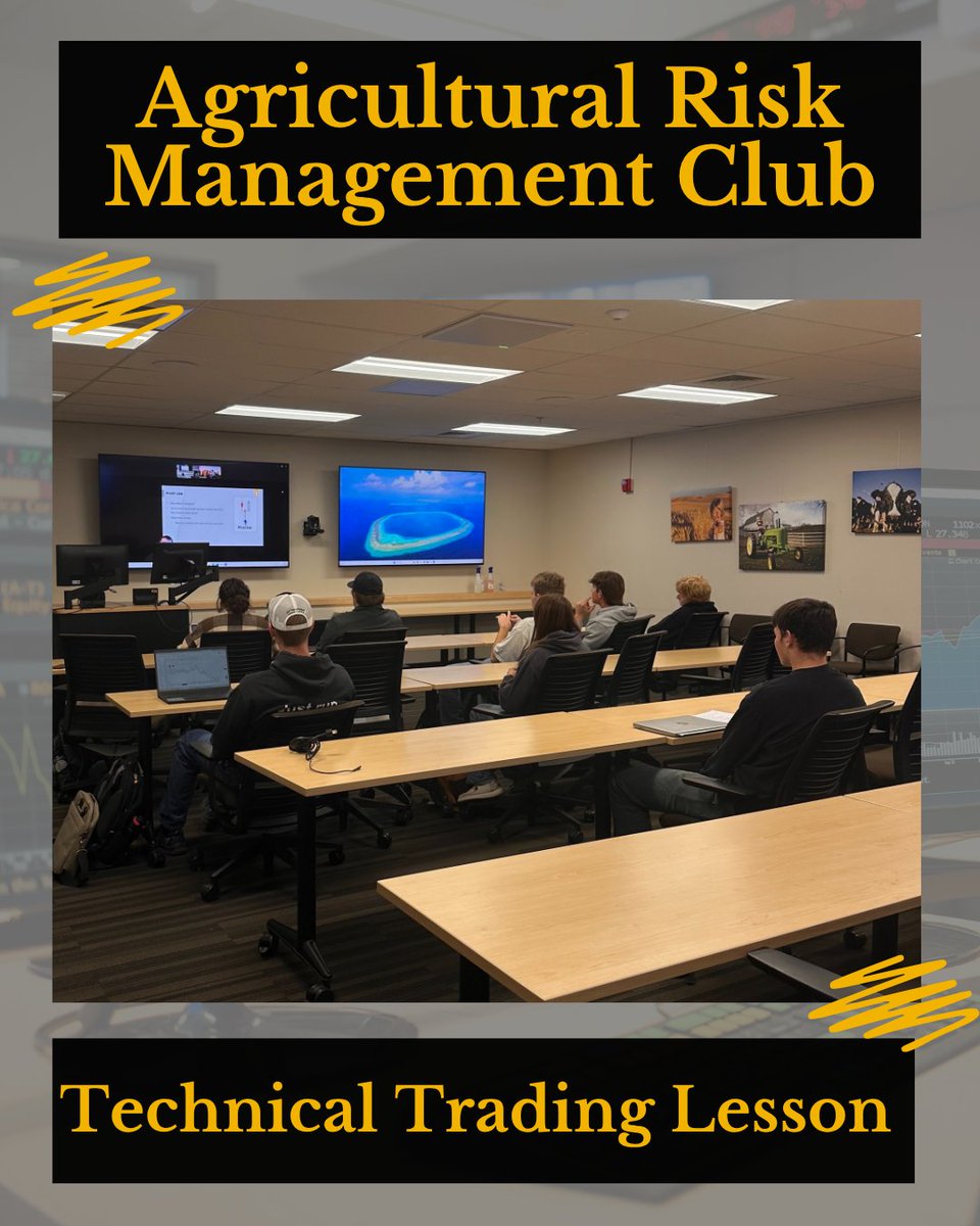 The ARM club had a meeting with Brett Wilder. They were able to learn about technical trading techniques, from recognizing candle patterns to common technical studies. We also got an update on the Trading Challenge, as well as heard cattle and grain market reports. #GoVandals