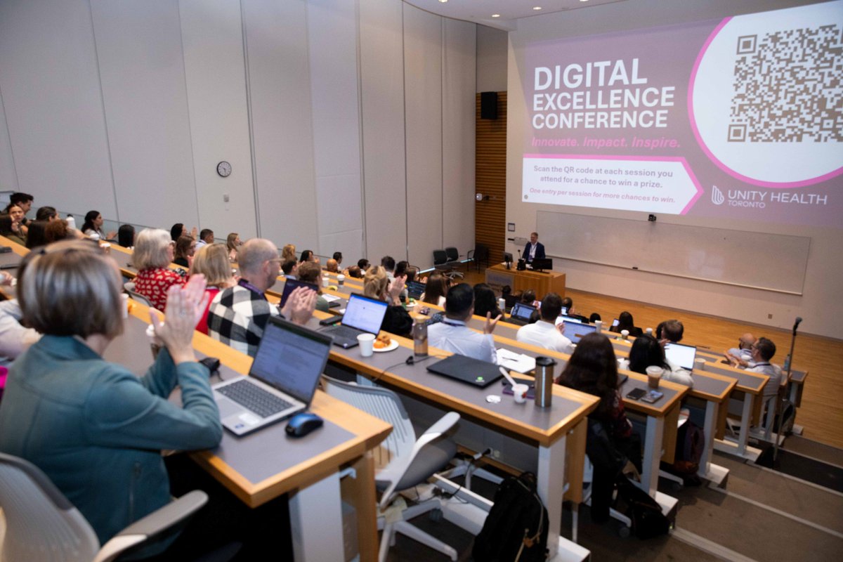 UnityHealthTO's tweet image. On Oct. 7, Unity Health hosted our first Digital Excellence Conference, welcoming more than 400 staff, physicians and leaders to St. Michael’s to celebrate achievements, deepen knowledge and explore the future of digital health. Learn more: linkedin.com/posts/unityhea…