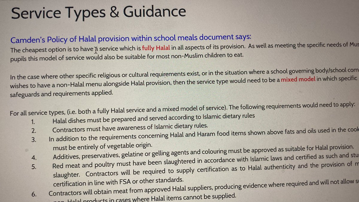 Halal is fine for everyone is what <a href="/CamdenEdu/">camden.education</a> is saying .

Except that it is not fine.
1. It is illegal to kill in this way for non Muslims 
2. People find it abhorrent and cruel.
3. It is absolutely forbidden for all Sikhs and many Hindus and Christians .