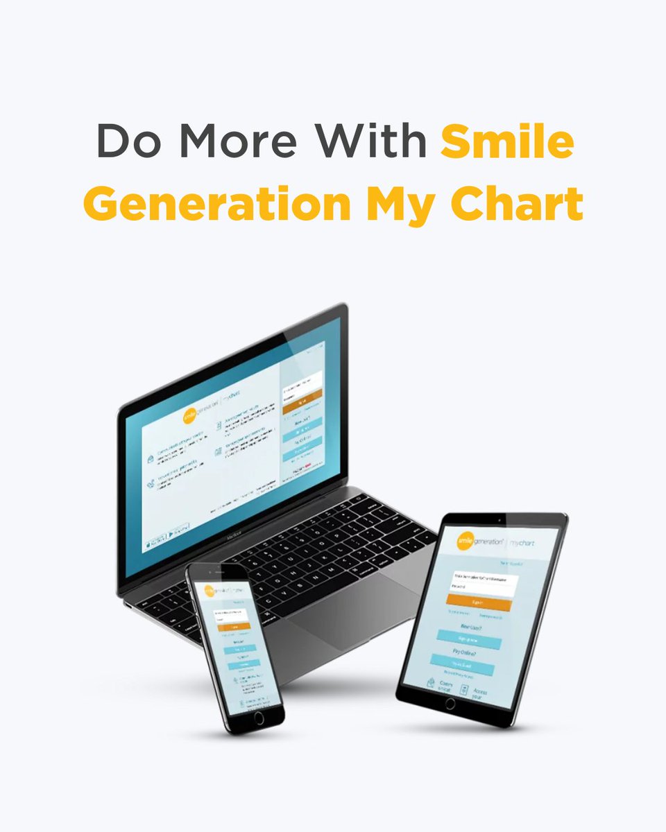 Your treatment plan, all in one place. 📱 ✨ 

With Smile Generation MyChart, you can easily book appointments, track your dental treatment, and manage payments, so you spend less time worrying about your next visit and more time living healthy and happy. 

Click here to see why