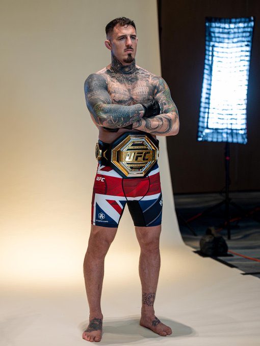WeAreMMAUK's tweet image. Tom Aspinall in his custom shorts ahead of his first undisputed heavyweight title defense 🔥