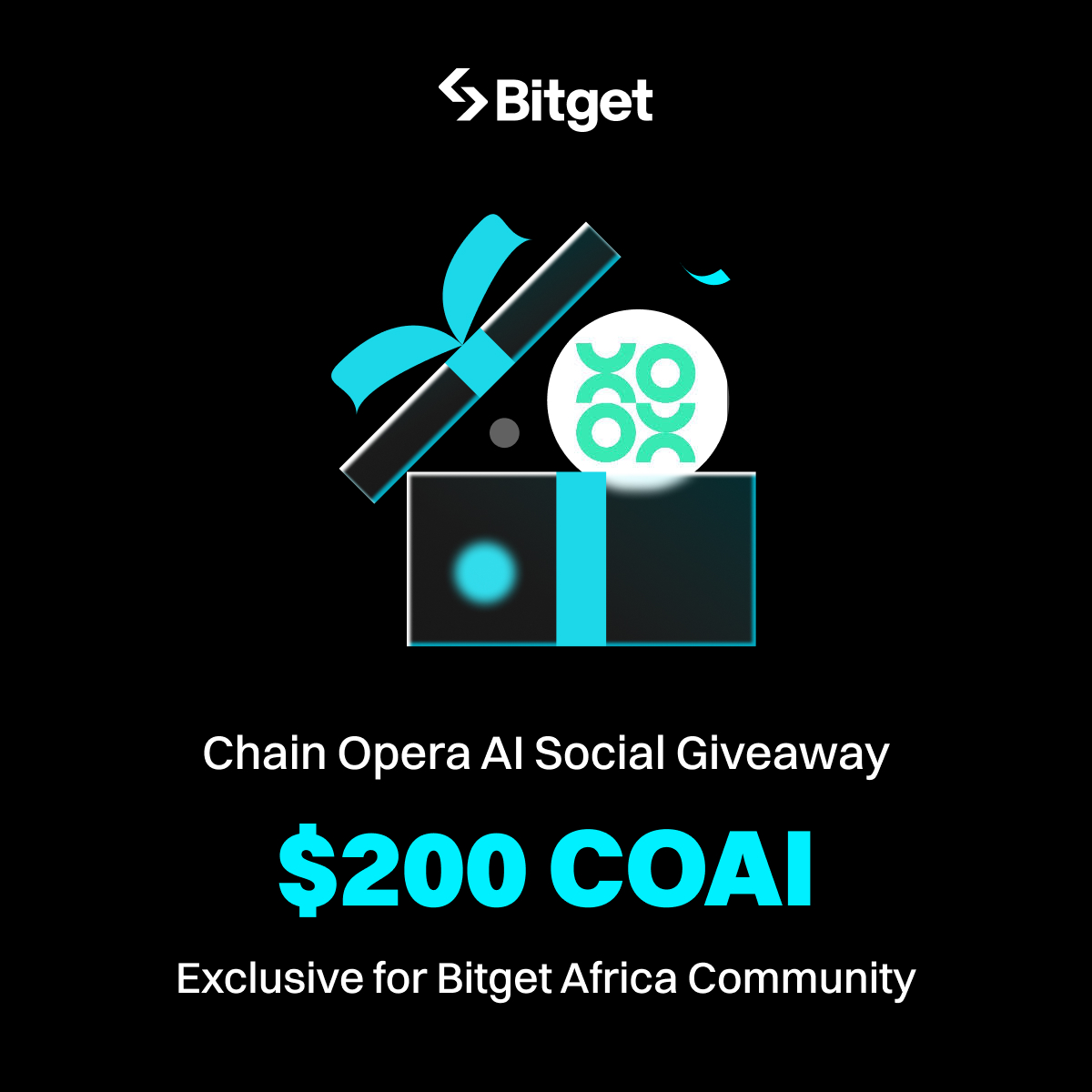 🟢 $300 in $COAI giveaway 🟢

To enter:
🔹 RT + Follow <a href="/BitgetAfrica/">Bitget Africa</a>
🔹 Tag 3 friends 
🔹 Fill entry 👉🏿 gleam.io/kT7RI/bitget-a…

Goodluck! 🍀
