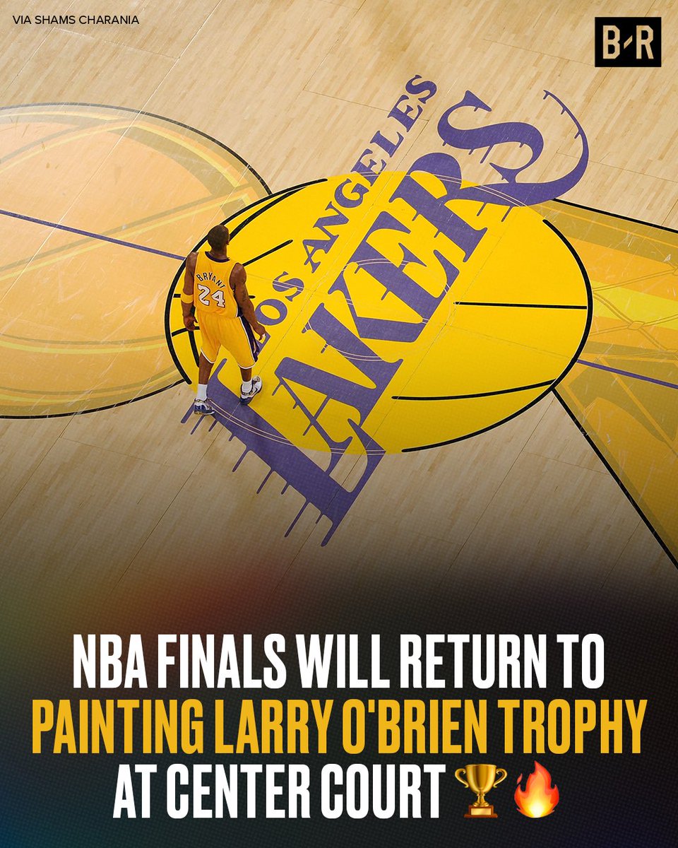 Bleacher Report (@bleacherreport) on Twitter photo Breaking: NBA will return to painting the Larry O'Brien Trophy at center court during the Finals, per <a href="/ShamsCharania/">Shams Charania</a> 🏆🔥
This will be the first Finals with a large trophy painted on the court since 2009 🤯 Breaking: NBA will return to painting the Larry O'Brien Trophy at center court during the Finals, per <a href="/ShamsCharania/">Shams Charania</a> 🏆🔥
This will be the first Finals with a large trophy painted on the court since 2009 🤯