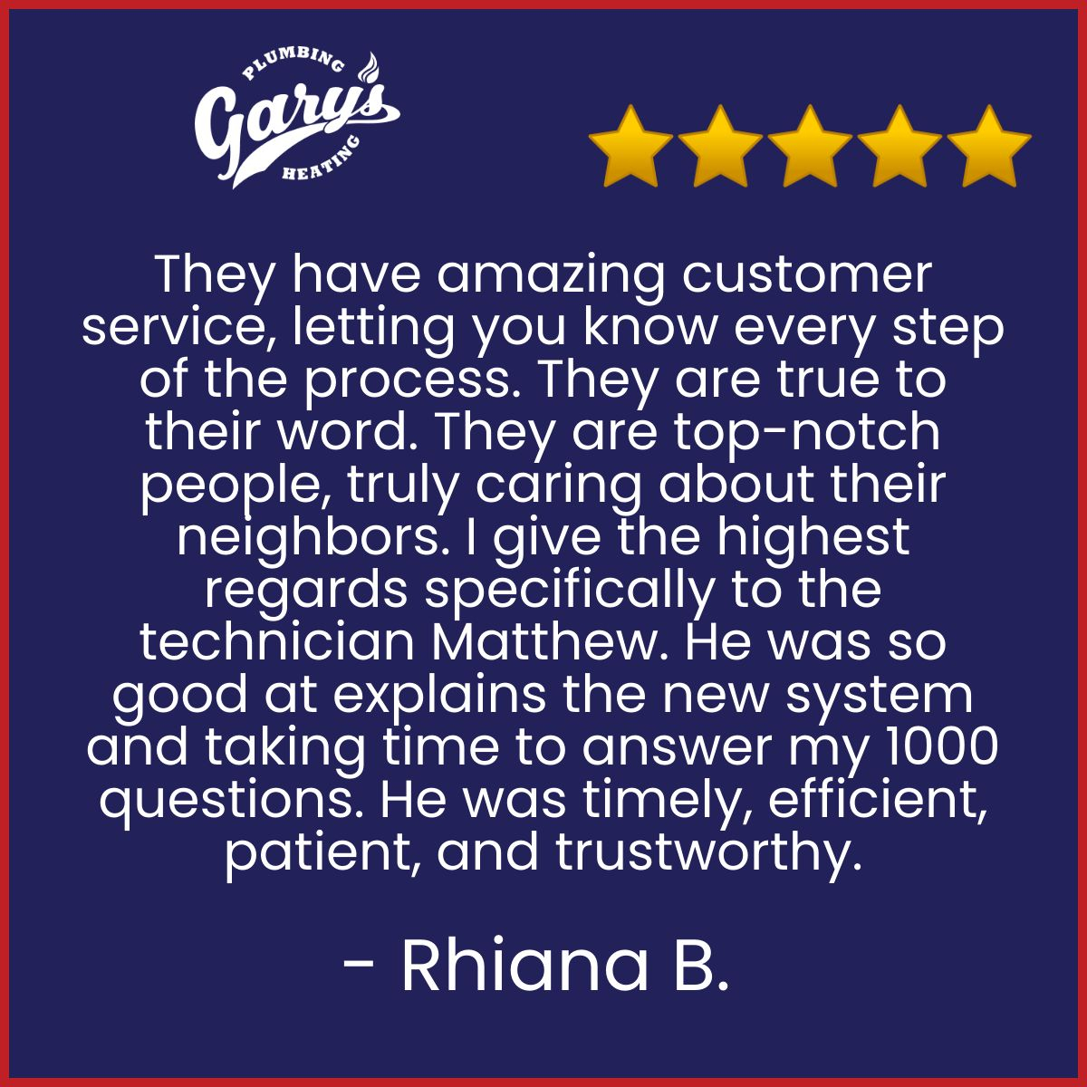 That’s awesome to hear, Rhiana! You can always count on us for professional service with a neighborly touch.