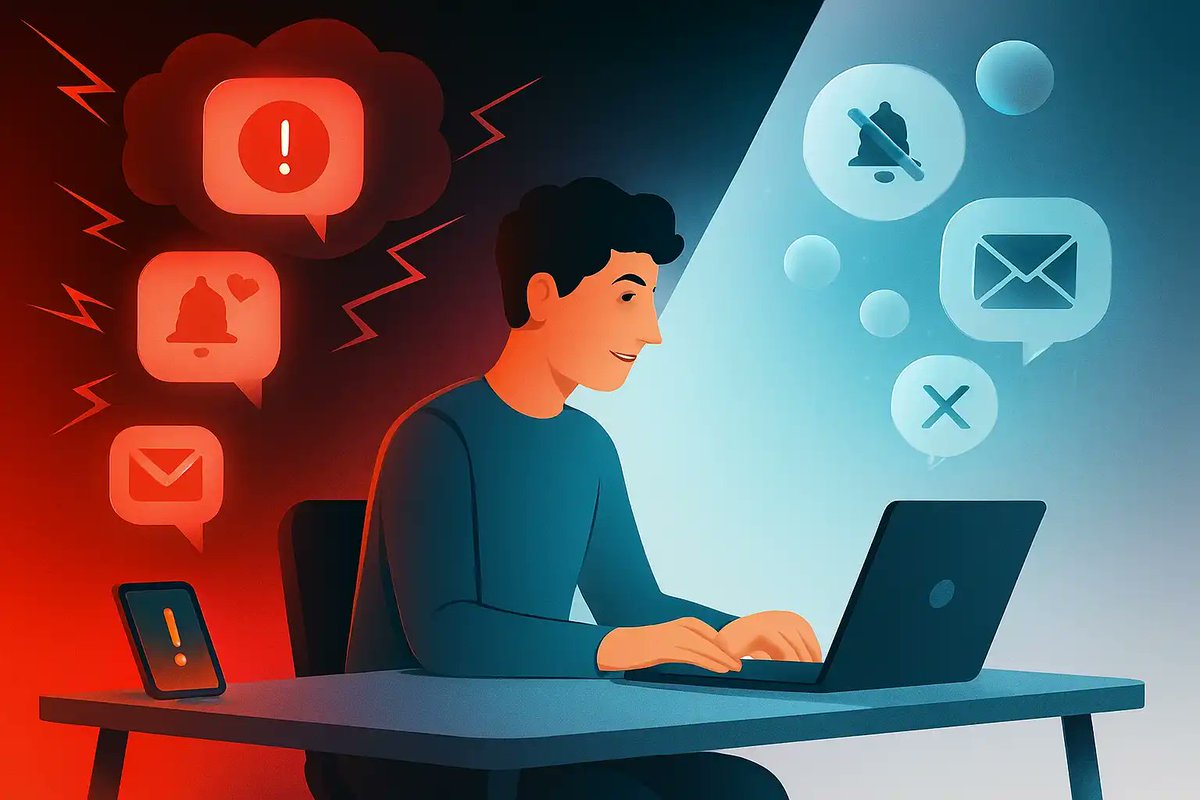 SmartStacked's tweet image. Each notification costs 23 minutes of focus. 79% lose concentration every hour. The hidden productivity killer managers don&apos;t tell you about. The notification management system that fixes it before 2025 ends.
#Smart #Notification #Productivity 

smartstacked.blogspot.com/2025/10/smart-…