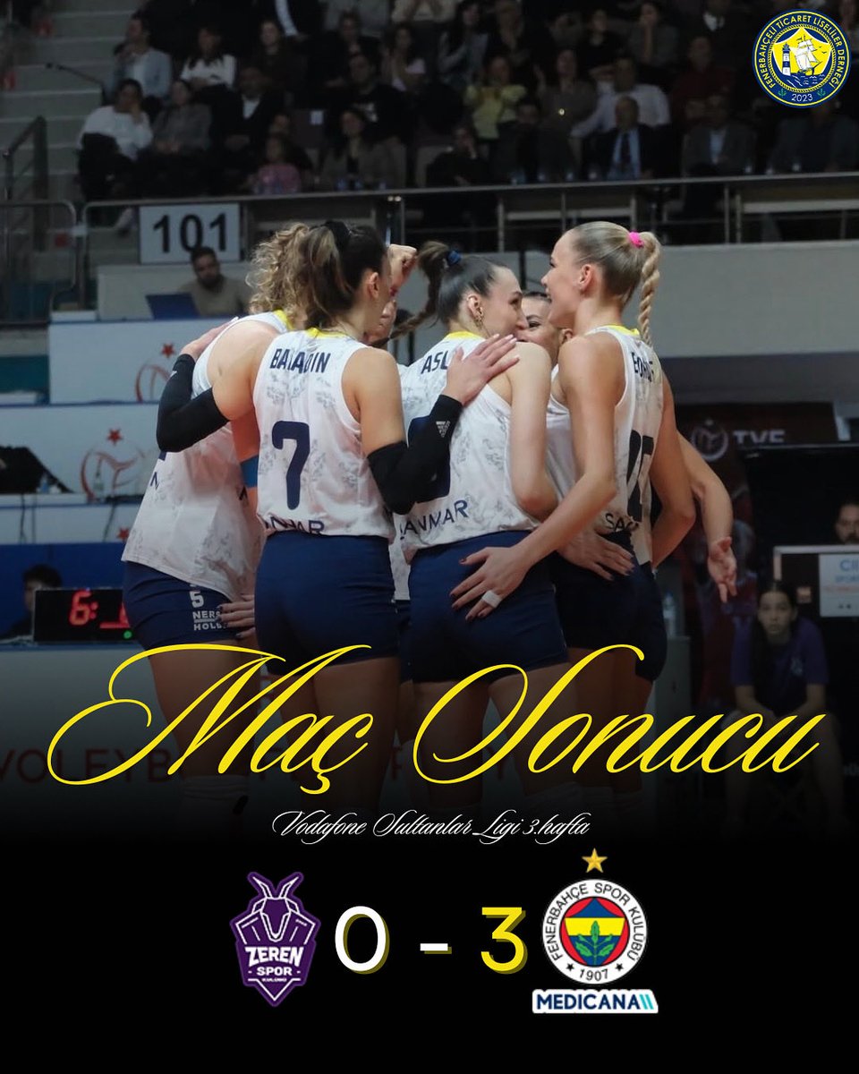 Fbtlder's tweet image. Maç Bizim! 💛💙
Zerenspor 0-3 Fenerbahçe'miz
#vodafonesultanlarligi #sarımelekler #fbtlder