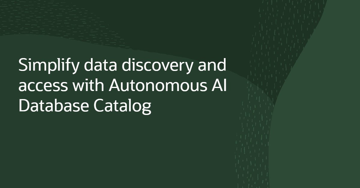 OracleDatabase's tweet image. Use Autonomous AI Database Catalog to instantly discover, access, and query across Iceberg tables, @Oracle databases, and cloud-based data platforms with simple SQL or natural language. social.ora.cl/6013A7Sd9