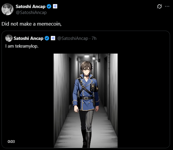 We need to go tell Satoshi Ancap that there are memecoins about everything. People will make them anyways. We want Poly and we all love Poly.