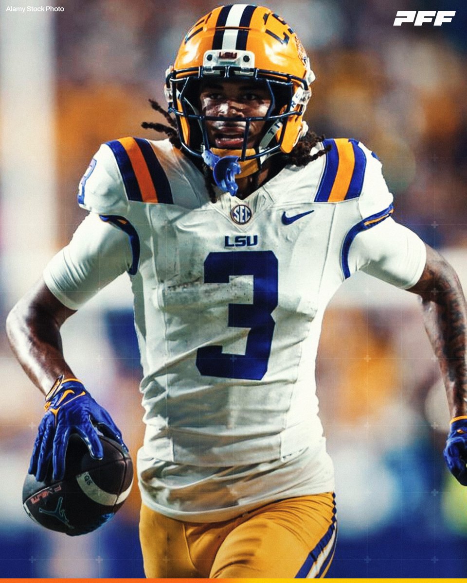 PFF_College's tweet image. LSU True Freshman CB DJ Pickett This Season:
🐯 128 Coverage Snaps
🐯 69 Yards Allowed
🐯 Zero TDs Allowed
🐯 32.4 Passer Rating Allowed
@LSUfootball