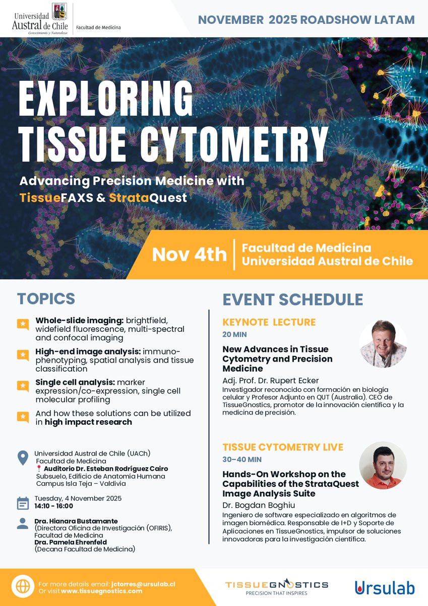 La participación es gratuita con inscripción previa
🔗 Inscripciones vía formulario: docs.google.com/forms/d/e/1FAI…
📧 Más detalles sobre el evento: jctorres@ursulab.cl
📧 Consultas: ofiris.fame@uach.cl