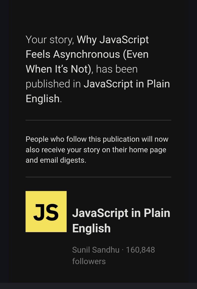 gauravkmaurya09's tweet image. One again, one more article published on Javascript in Plane English @SunilSandhu
Read here :-
javascript.plainenglish.io/why-javascript…