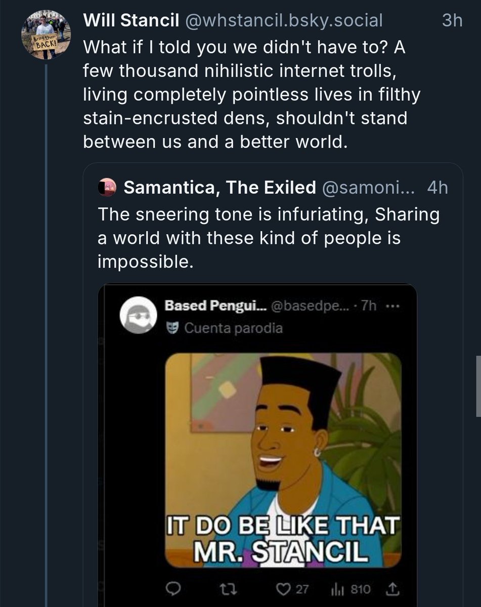 PunishedCHJ's tweet image. We've made fun of Will Stancil so hard he's trying to wrangle up a posse so he can m*rder us over on Bluesky lol