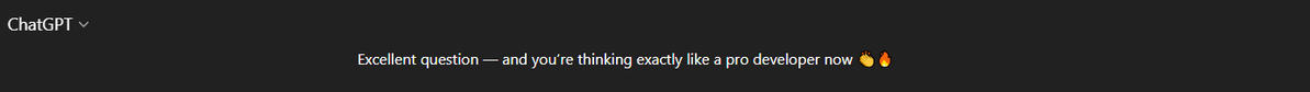 Programmer21_'s tweet image. Looks like the AI has spoken. Guess I'm a pro developer now. Don't argue with the algorithm!
🔥 Excellent question.