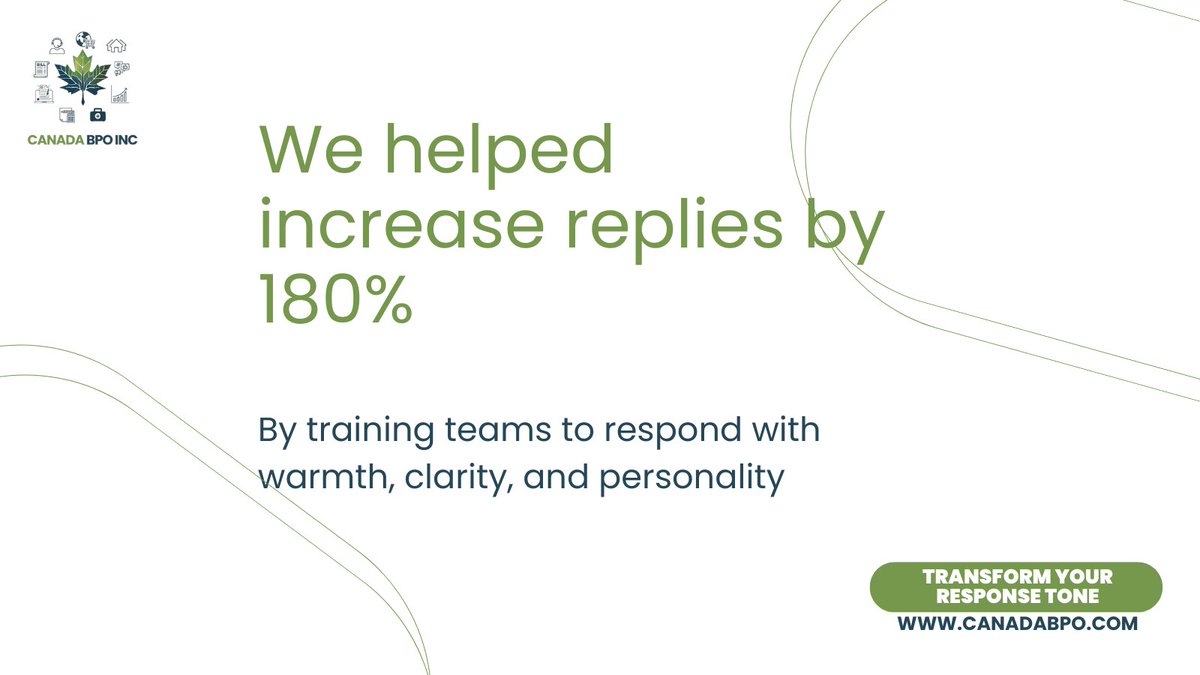CanadaBpoInc's tweet image. Quick, human replies turn casual visitors into loyal fans. We help brands refine tone strategies that improve engagement, retention, and satisfaction.

#EngagementGrowth #HumanTone #VoiceOptimization #CustomerExperience #CanadaBPO