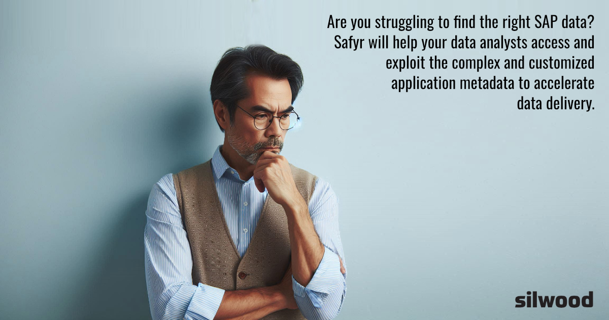 Silwood_Safyr's tweet image. Are you struggling to find the right #SAP data? Safyr will help your data analysts access and exploit the complex and customized application #metadata to accelerate data delivery. ow.ly/Z7zS50WIbfo