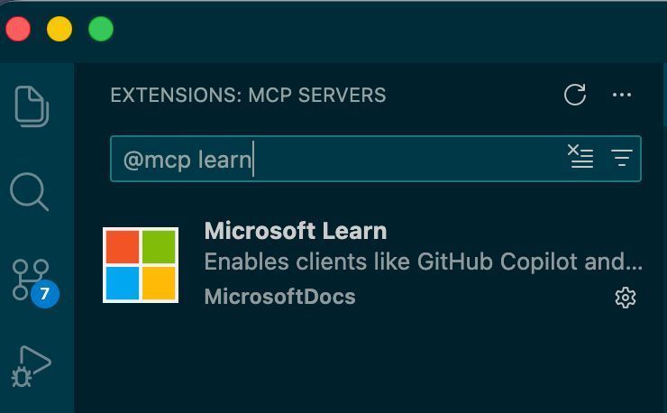 code's tweet image. Checkout the Microsoft Learn MCP Server 🧐
✨ Bring up-to-date Microsoft documentation directly into your development workflow
✨ Easily integrated: no auth needed, free access, you just ask the questions
👉 Get started by installing today! github.com/mcp/microsoftd…