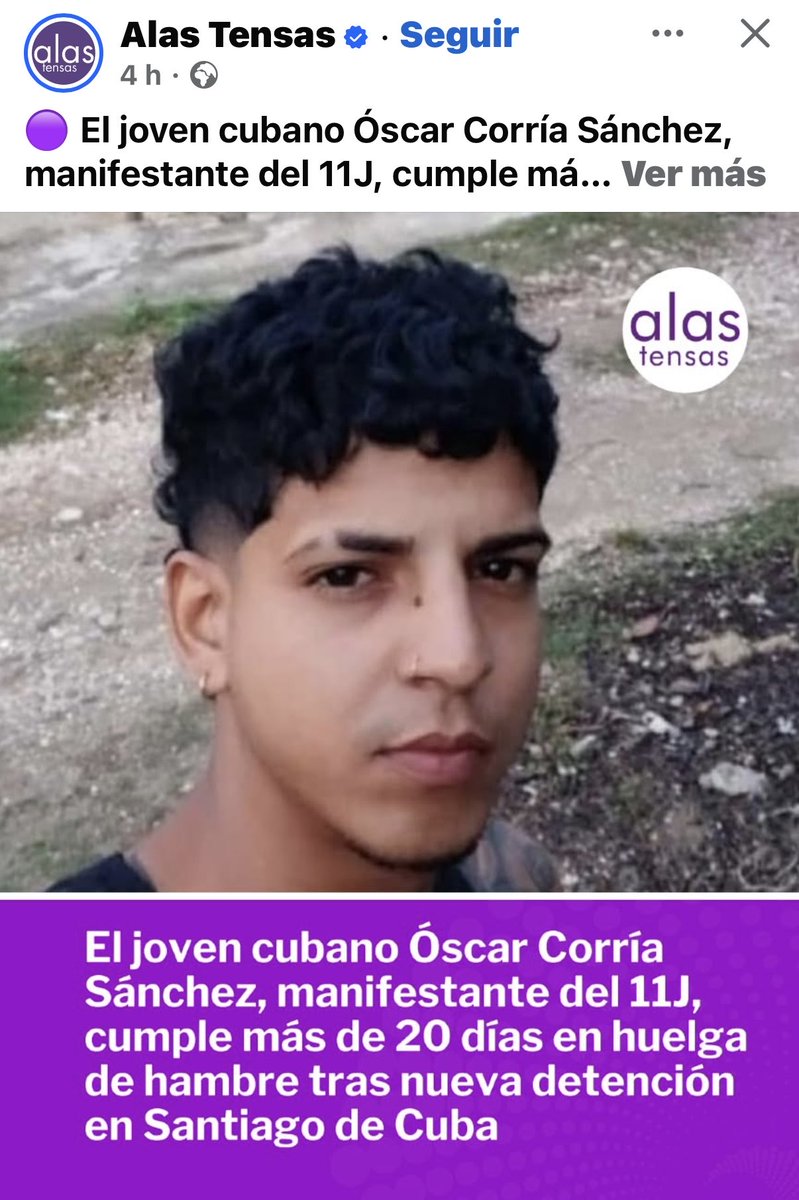 🇨🇺🇨🇺🇨🇺🇨🇺🇨🇺🇨🇺🇨🇺🇨🇺🇨🇺🇨🇺🇨🇺🇨🇺
Familia,ayúdenme con RT 🙏🏻🙏🏻🙏🏻🙏🏻🙏🏻🙏🏻🙏🏻🙏🏻🙏🏻🙏🏻🙏🏻🙏🏻🙏🏻🙏🏻
No tiene ninguna visibilidad!!!
Libertad inmediata para OSCAR CORRÍAS SÁNCHEZ‼️‼️‼️‼️
Es un NIÑO,cojones‼️‼️‼️‼️
Hago responsable a la Seguridsd del Estado de #Cuba y a su MAFIA dirigente de lo que le