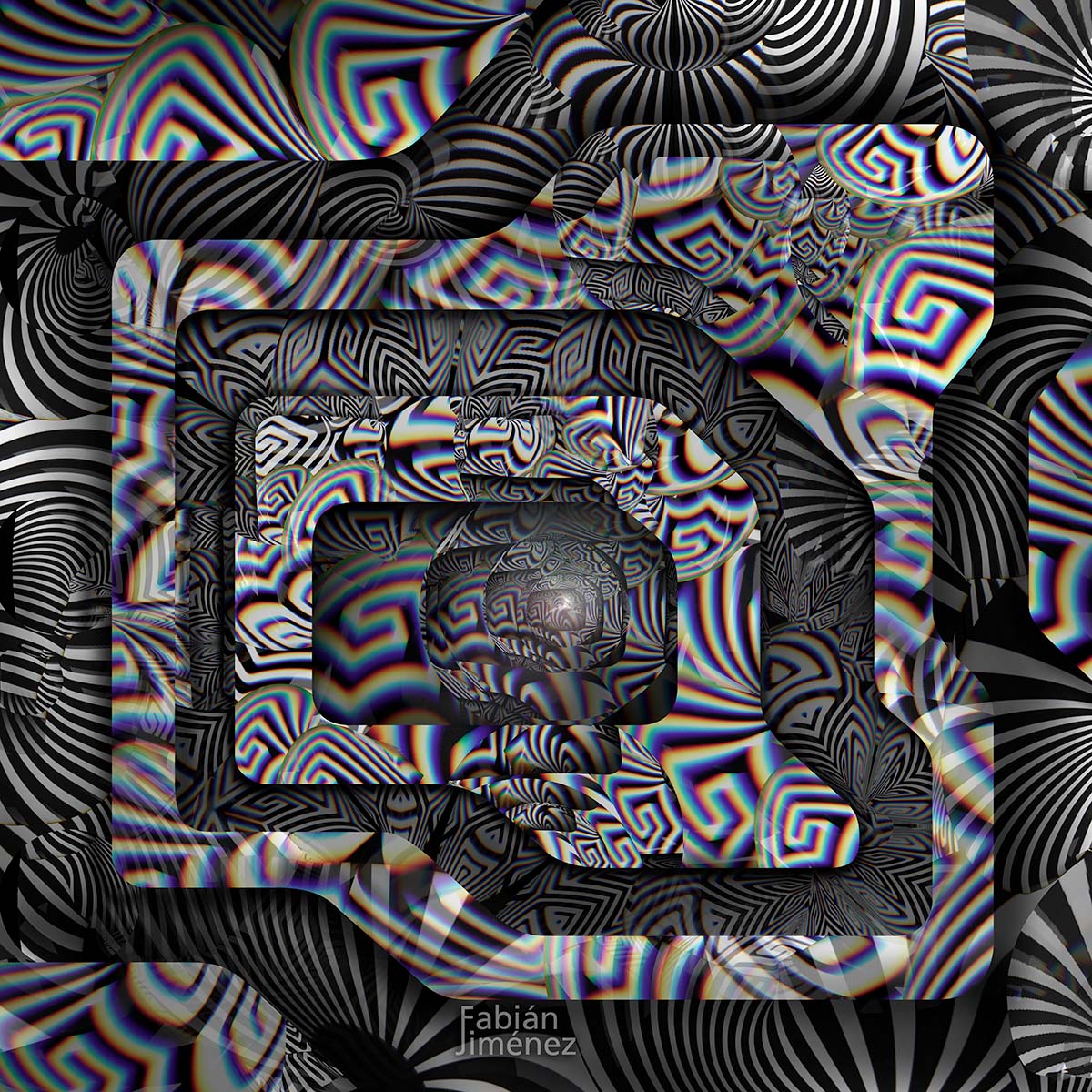 FarboArt's tweet image. &quot;Pattern refractions 2&quot; • digital painting
#psychedelicart #digitalpainting