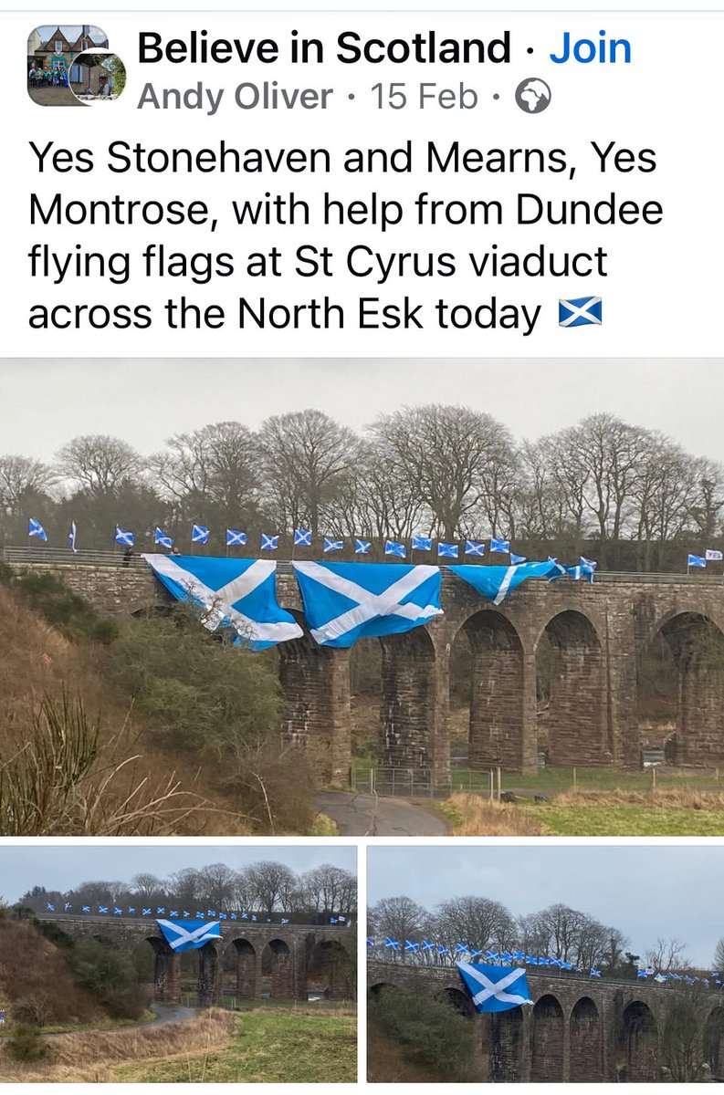@Basil_TGMD Yes, it was absolutely magnificent in February this year when Pro Indy Group, Yes Montrose, and Mearns flew the flags for an independent Scotland. Nothing to do with your rancid Raising the Colours.🤦‍♂️