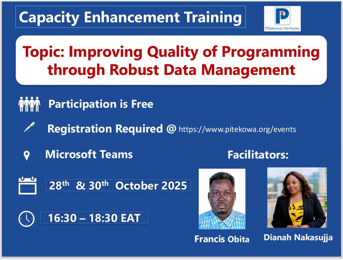 fobita's tweet image. This is for those interested in Data Management Practice.
pitekowa.org/events/data-ma…