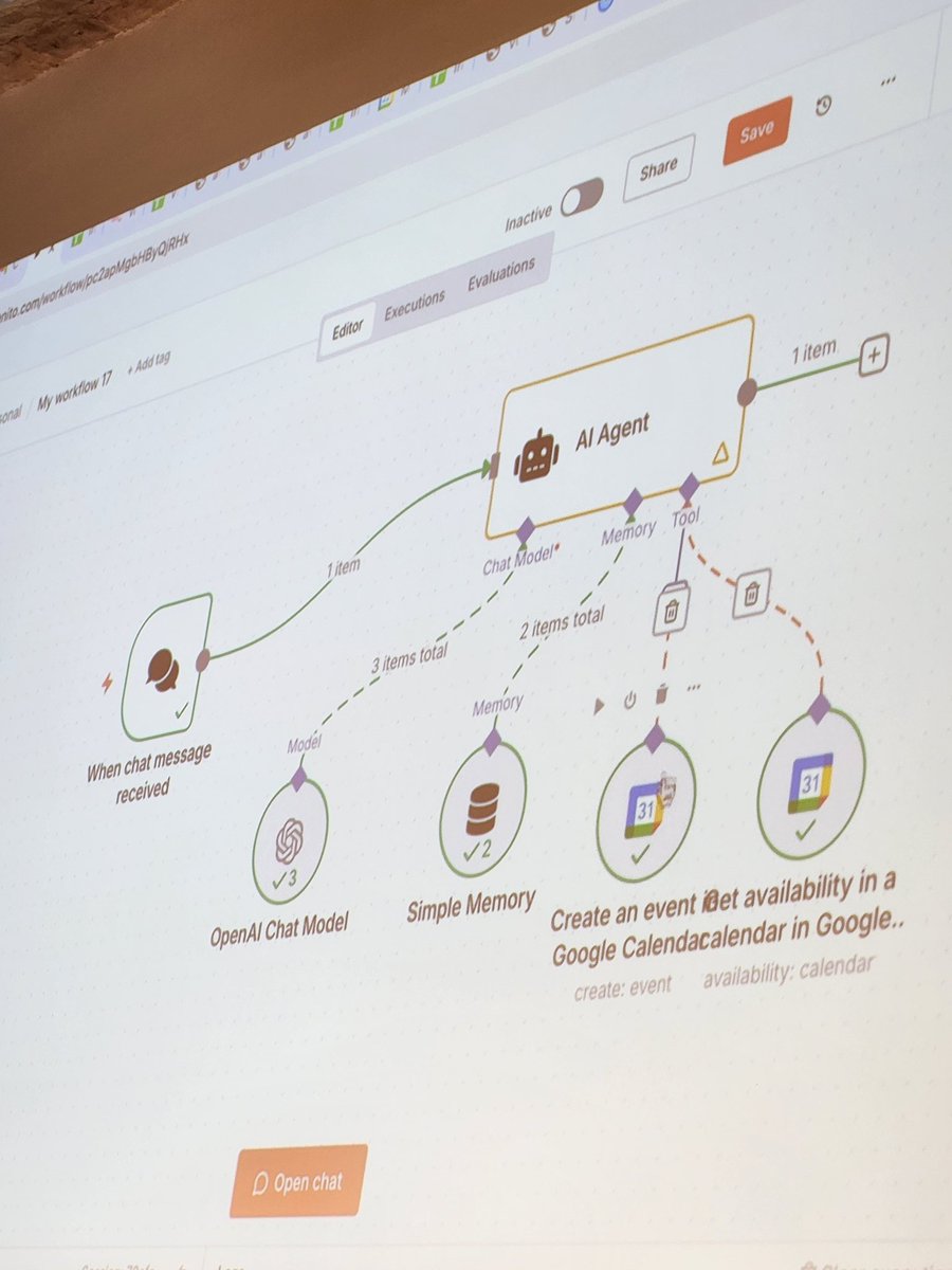 xavierbuch's tweet photo. Crear un agente que gestione citas con @n8n_io parece fácil escuchando a @marc_benito experto en workflows y automatizaciones. La usabilidad de n8n es muy superior a la de @zapier @Adevinta @intelequia gran evento el de hoy @InnoitES https://t.co/QJz1S0SFbx