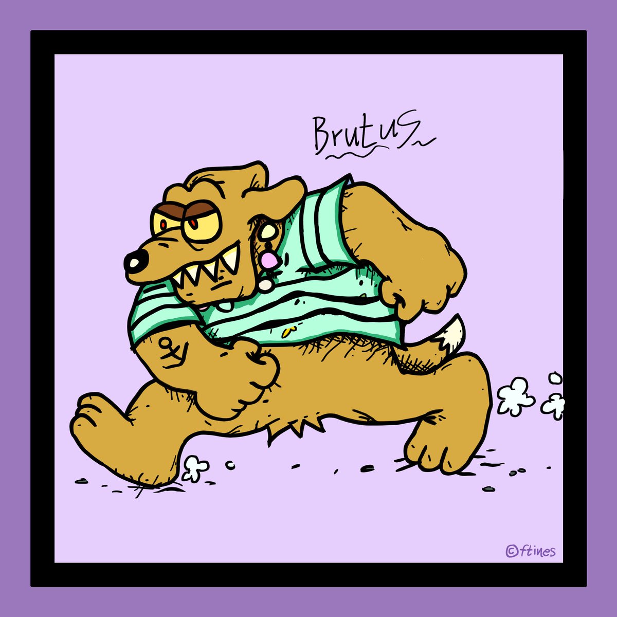 fredtines's tweet image. Brutus 🐶 (alt color)

#Inktober2025 #Inktober #dailyart #digitalart #comics