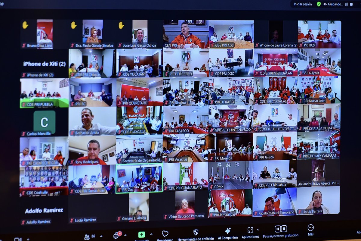 alitomorenoc's tweet photo. En reunión de evaluación y seguimiento con las estructuras de los 32 Comités Directivos Estatales del PRI. Estamos firmes, listos, unidos y decididos a competir con el apoyo de nuestra militancia y de las familias mexicanas. ¡Somos el partido de la gente!

El @PRI_Nacional es un partido que trabaja todos los días en el territorio, con el pueblo de México. Escuchando, atendiendo y resolviendo. Con capacidad, con organización y, sobre todo, con valentía y cercanía.

¡Vamos con todo! Porque luchar por México vale la pena. Porque sabemos gobernar. Porque podemos devolverle el rumbo al país. Y porque tenemos con qué defender la patria. 👊🏼🇲🇽