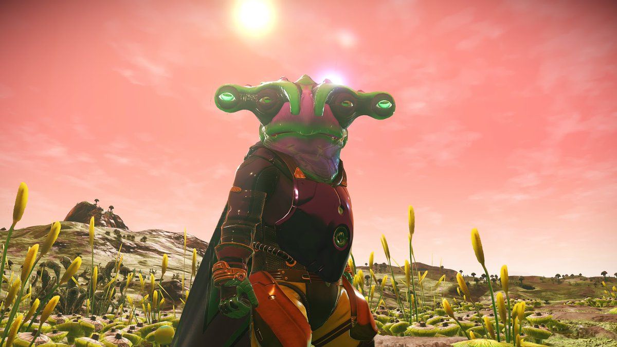 TheVortex794's tweet image. My character in No Man's Sky, at least while playing with a good friend of mine.