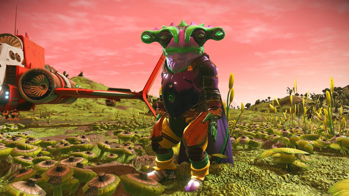 TheVortex794's tweet image. My character in No Man's Sky, at least while playing with a good friend of mine.