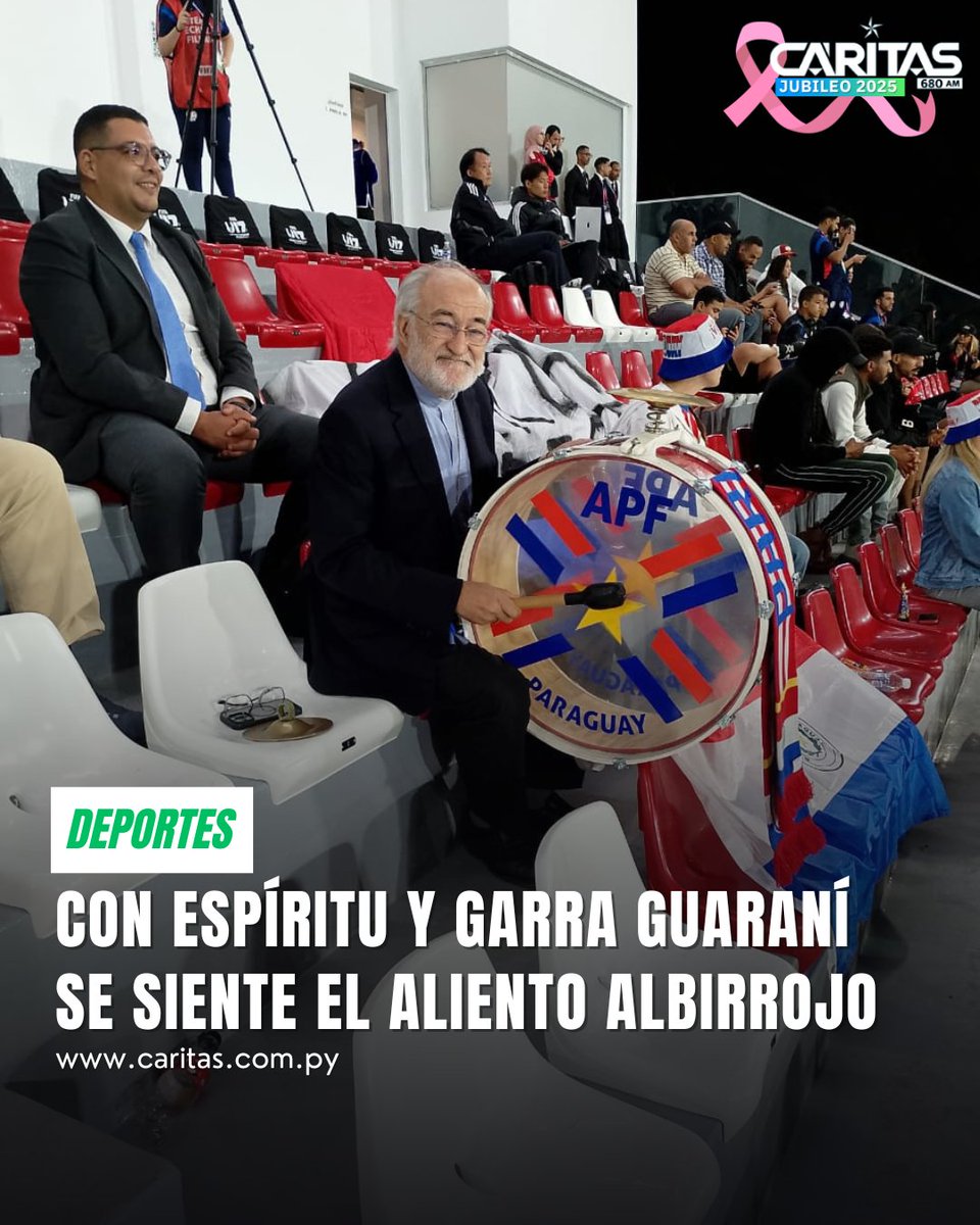 #Deportes| Con espíritu y garra guaraní se siente el aliento Albirrojo

🔹En Marruecos, la Selección Paraguaya Femenina Sub 17 le ganó a Nueva Zelanda 4 a 1 y en las gradas no era un paraguayo más, era el paraguayo por adopción, Cardenal Cristóbal López, quien ponía el compás a