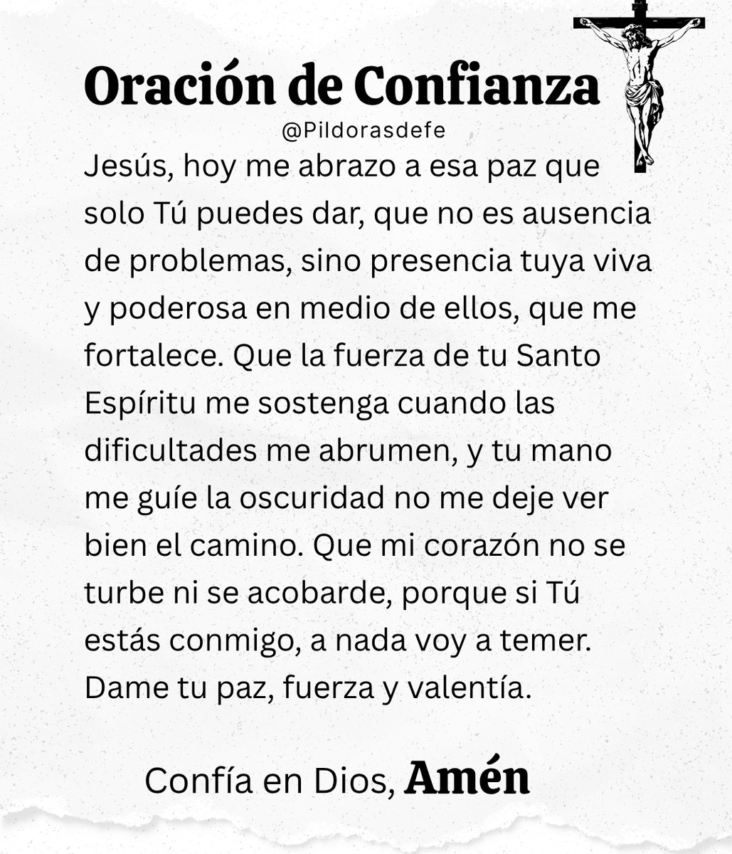 Oración de fuerza y confianza en Dios.

🙏🙌