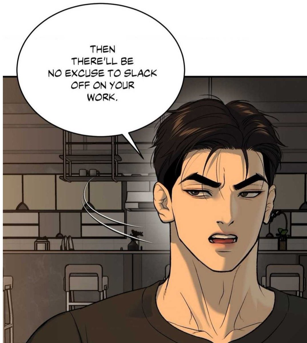 4992cb's tweet photo. Kr: "...Then sleep well and do your best at work from now on."

Eng: "Then there'll be no excuse to slack off on your work." 

🙂#jinxmanhwa https://t.co/jiOnDIX3MZ