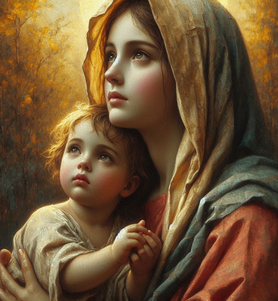 🙏 Dios te salve, María, 
llena eres de gracia;
el Señor es contigo.

Bendita Tú eres 
entre todas las mujeres,
y bendito es el fruto
de tu vientre, Jesús. 

Santa María, Madre de Dios,
ruega por nosotros, pecadores,
ahora y en la hora de nuestra muerte.

Amén. 😇