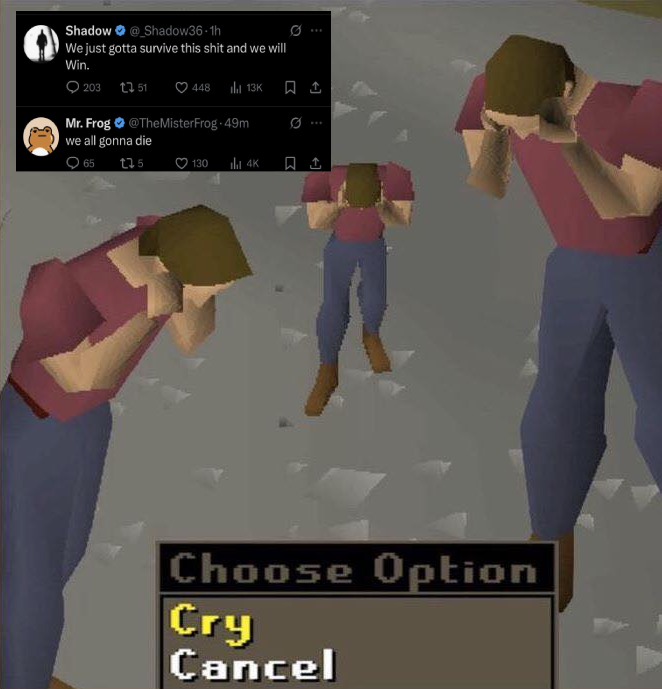 partyhatsclub's tweet photo. the state of the trenches https://t.co/ZCRAB5OyeK