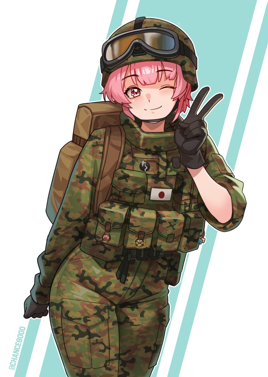This is a commission from <a href="/tactical_Jeffer/">Hazu The Silly</a> 😉✌
Cute soldier !
#commission