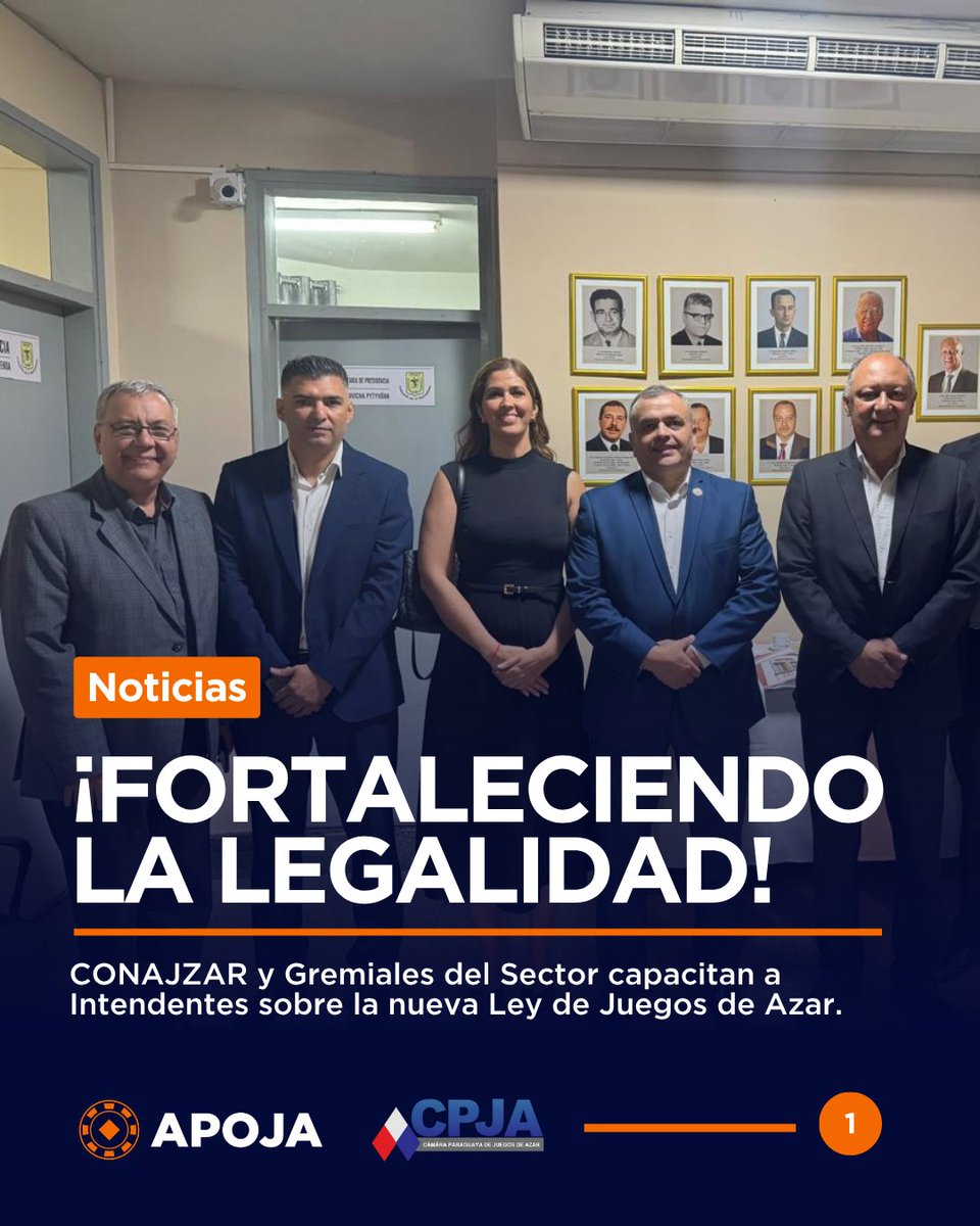 apoja_py's tweet image. APOJA promueve activamente el desarrollo formal, responsable y profesional del sector de juegos de azar en Paraguay. Reafirmamos nuestro compromiso con la transparencia y la profesionalización del rubro.