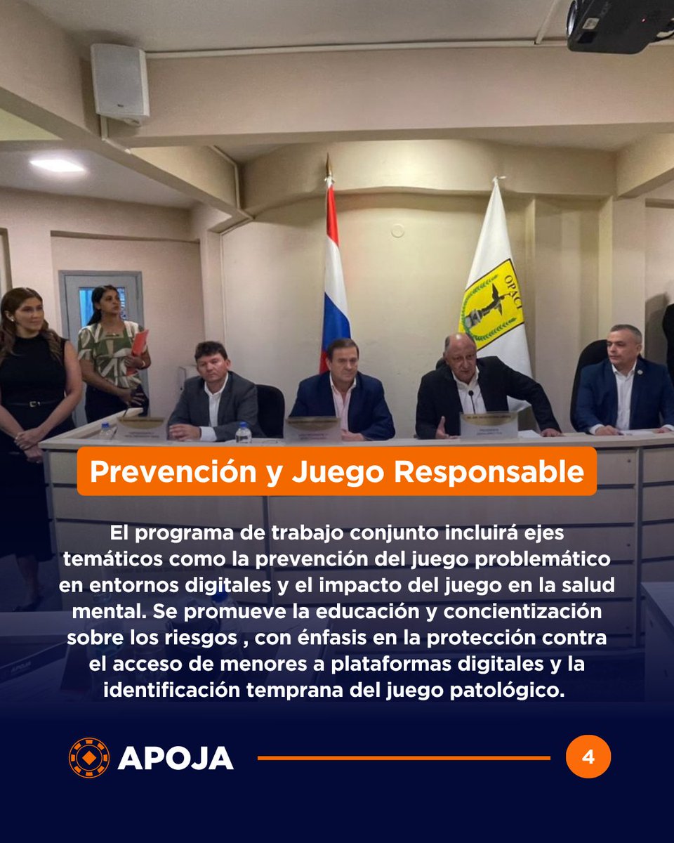 apoja_py's tweet image. APOJA promueve activamente el desarrollo formal, responsable y profesional del sector de juegos de azar en Paraguay. Reafirmamos nuestro compromiso con la transparencia y la profesionalización del rubro.